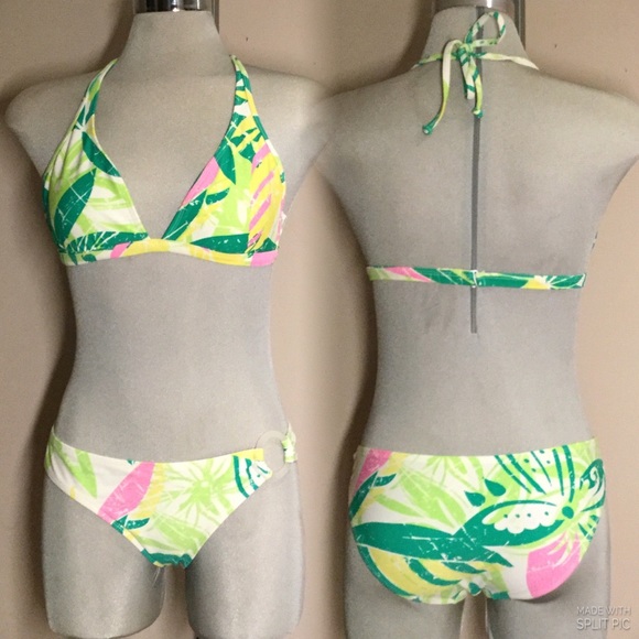 Multicolour two pieces Bikini Swimsuit Size M - Picture 1 of 8